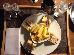 Hyatt Andaz London room service club sandwich