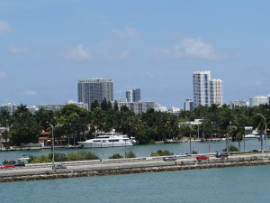 Miami view from EPIC cruise ship