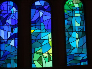 La Sagrada Familia stained glass windows