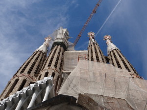 La Sagrada Familia under construction