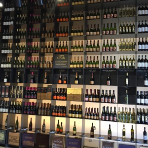 Llopart wall of wine and cava