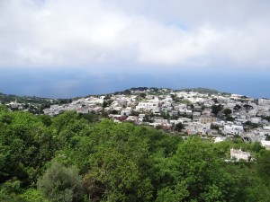 Town of Anacapri aerial view