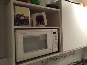Airbnb London Basement Flat Kitchen Microwave
