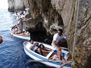 Blue Grotto waiting boats