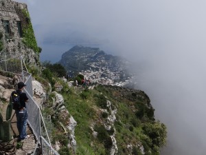 Capri view in clouds