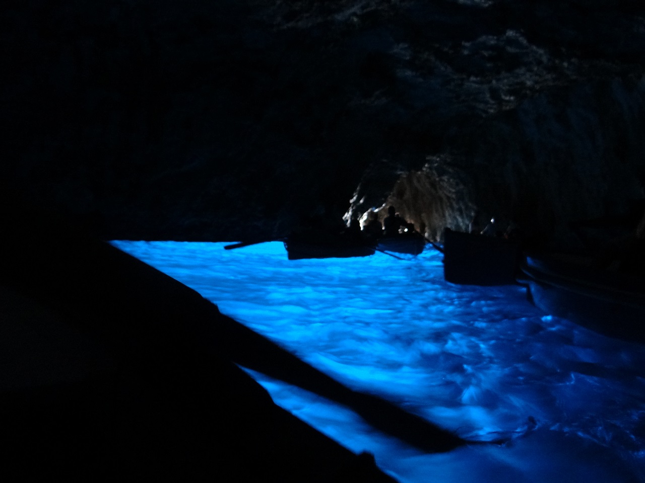 It's so blue at the Blue Grotto Capri