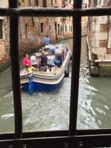 Venice delivery boat