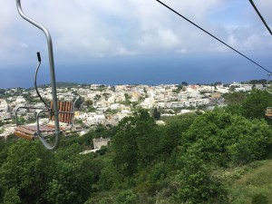 View of Anacapri from chair lift
