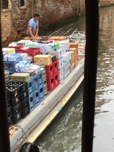 Venice Delivery boat in the canals
