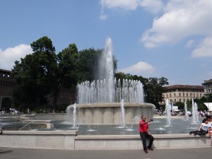 Milan Fountain outside Milan Castle