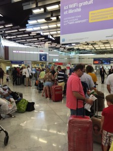 Orly Air France long line bag drop