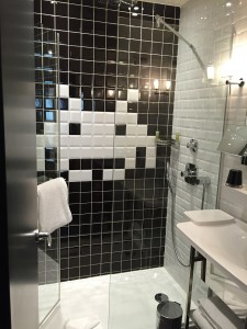 Space Invader Paris shower at the Paris Boutique Hotel