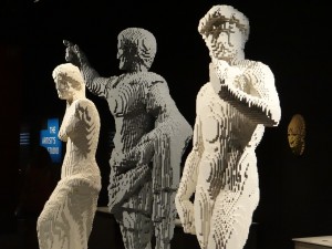 The Art of the Brick statues