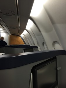 American Airlines A330 business class cabin Philadelphia to Manchester UK