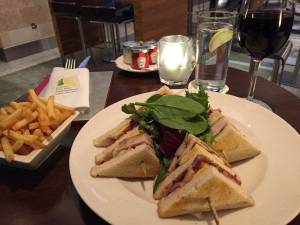 Club Sandwich Sofitel Heathrow Hotel food lobby bar