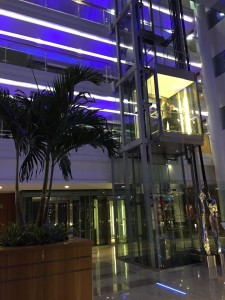 Sofitel Heathrow Hotel T5 glass elevator