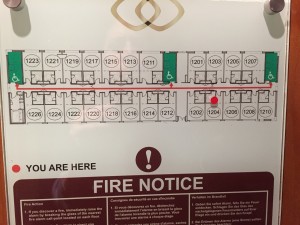 Sofitel Heathrow Hotel Room Map - key to travel safety