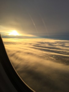 Sunrise in the clouds