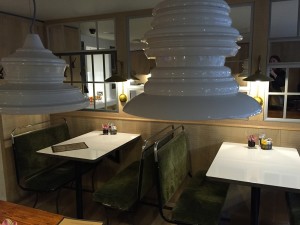 Booths at Z Cafe Z Hotel Soho London