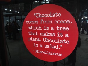 Taste of London Chocolate Quote