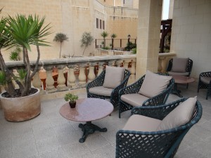 Kempinski Gozo patio lounge to smoke