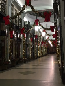 Thanksgiving in London Shopping Arcade Christmas Lights