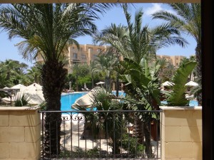 Kempinski Gozo balcony view of pool
