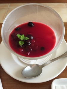 Kempinski Gozo room service panna cotta