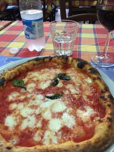 Italian pizza in Milan Navigli