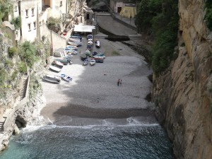 Amalfi Coast rock beach
