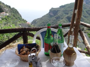 Amalfi Coast lunch view