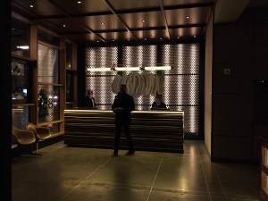 the Eventi hotel front desk