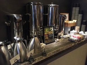 The Eventi complimentary lobby beverages