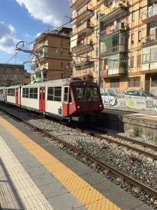 Circumvesuviana train from naples to herculaneum