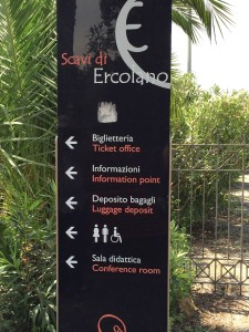 Herculaneum guide sign