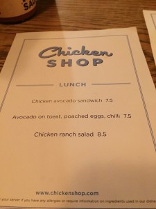 Chicken Shop London specials