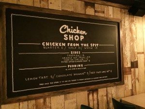 Chicken Shop Blackboard Menu London