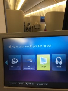 World Traveller Plus IFE British Airways