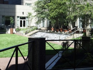 The Logan Hotel outdoor patio and courtyard