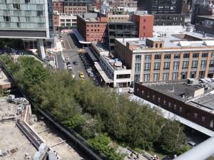The New York City High Line from above