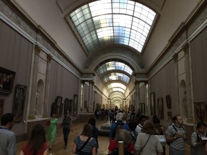 Mona Lisa Louvre hallway of art