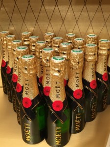 Mini bottles Moet & Chandon champagne