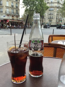 Diet Coke in Paris at Cafe