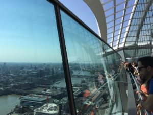 Sky Garden London view of Thames from above