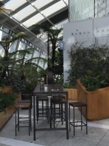 Sky Pod Bar seating at Sky Garden London
