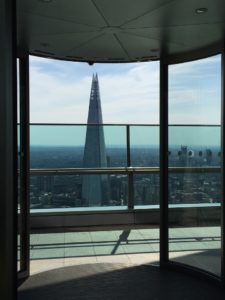 Sky Garden London view of The Shard London