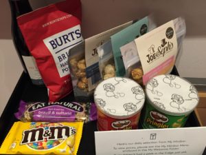 My Bloomsbury Hotel minibar snacks