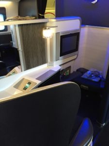 British Airways First Class center seating