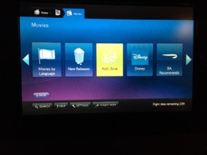 British Airways First Class IFE