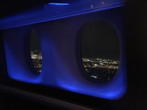 British Airways First Class Night view